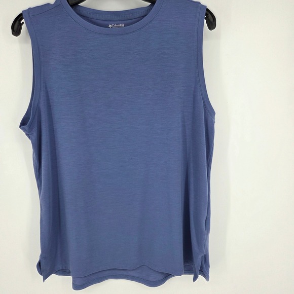 Columbia Womens Tank Top Sleeveless Activewear Athletic Blue Large L - Picture 1 of 4